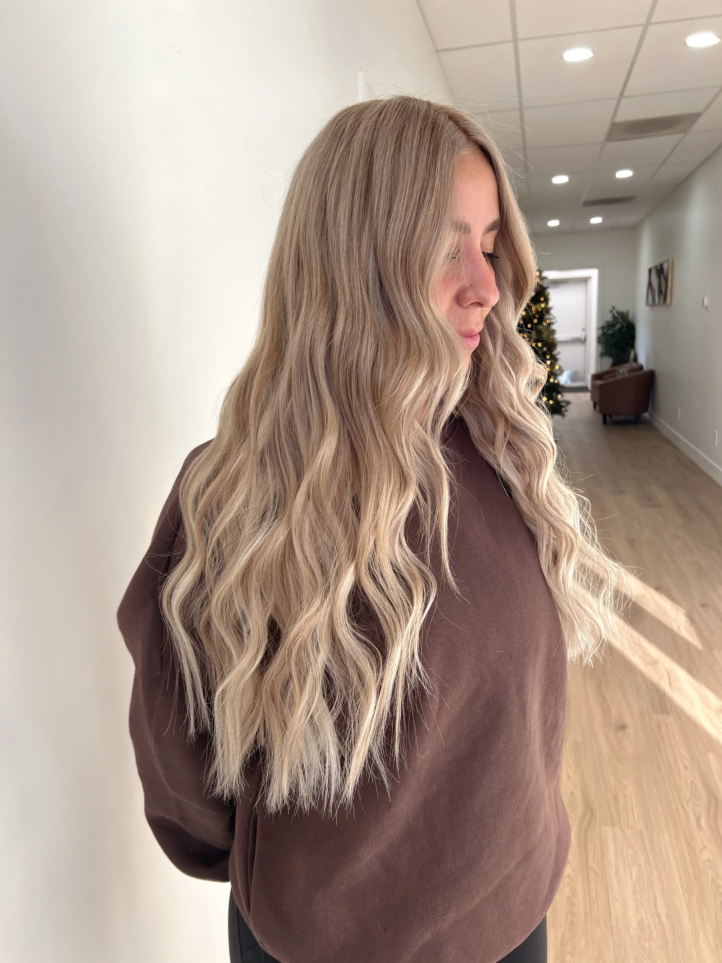 Work by Becca Oyler at The Ivory Hair Lounge located at 2152 North Hill Field Road Suite 103