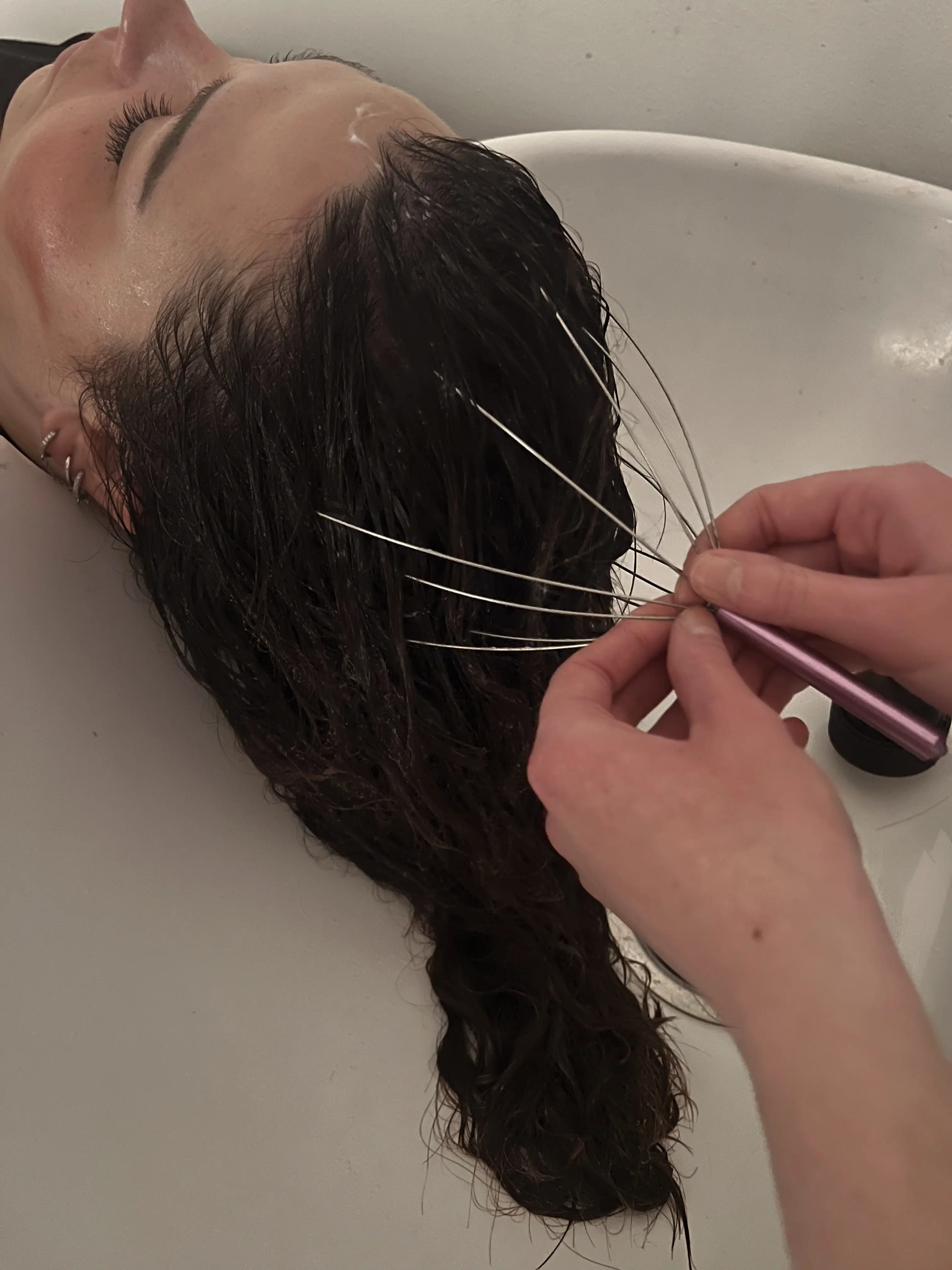 Work by Becca Oyler at The Ivory Hair Lounge located at 2152 North Hill Field Road Suite 103