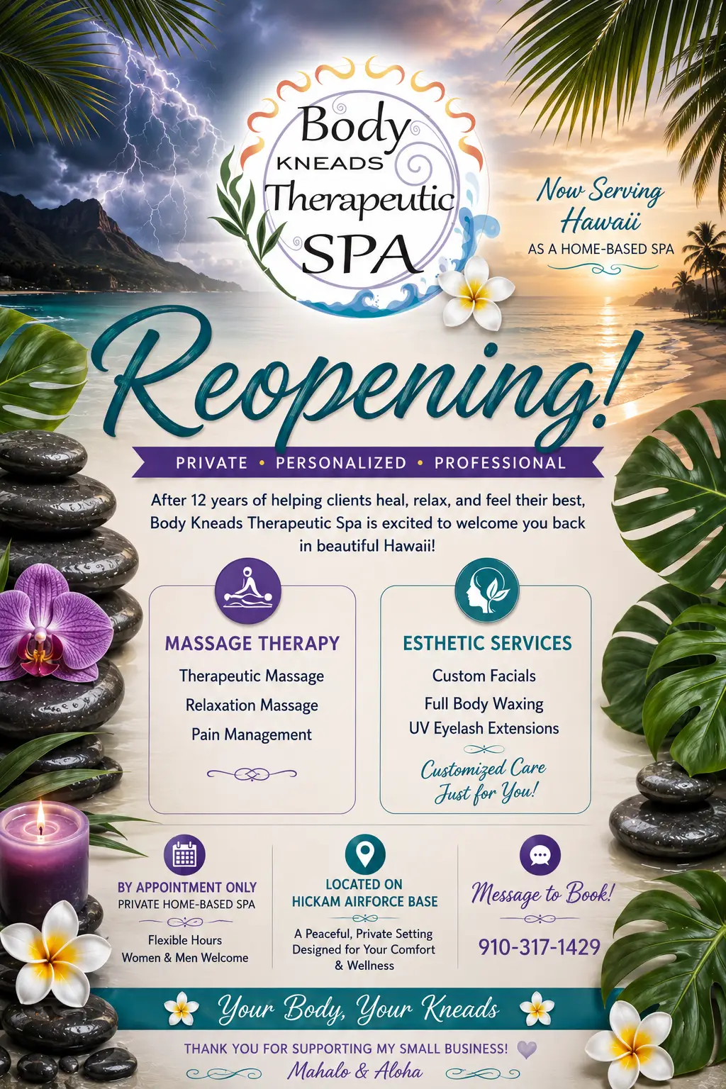 Work from Body Kneads Therapeutic Spa