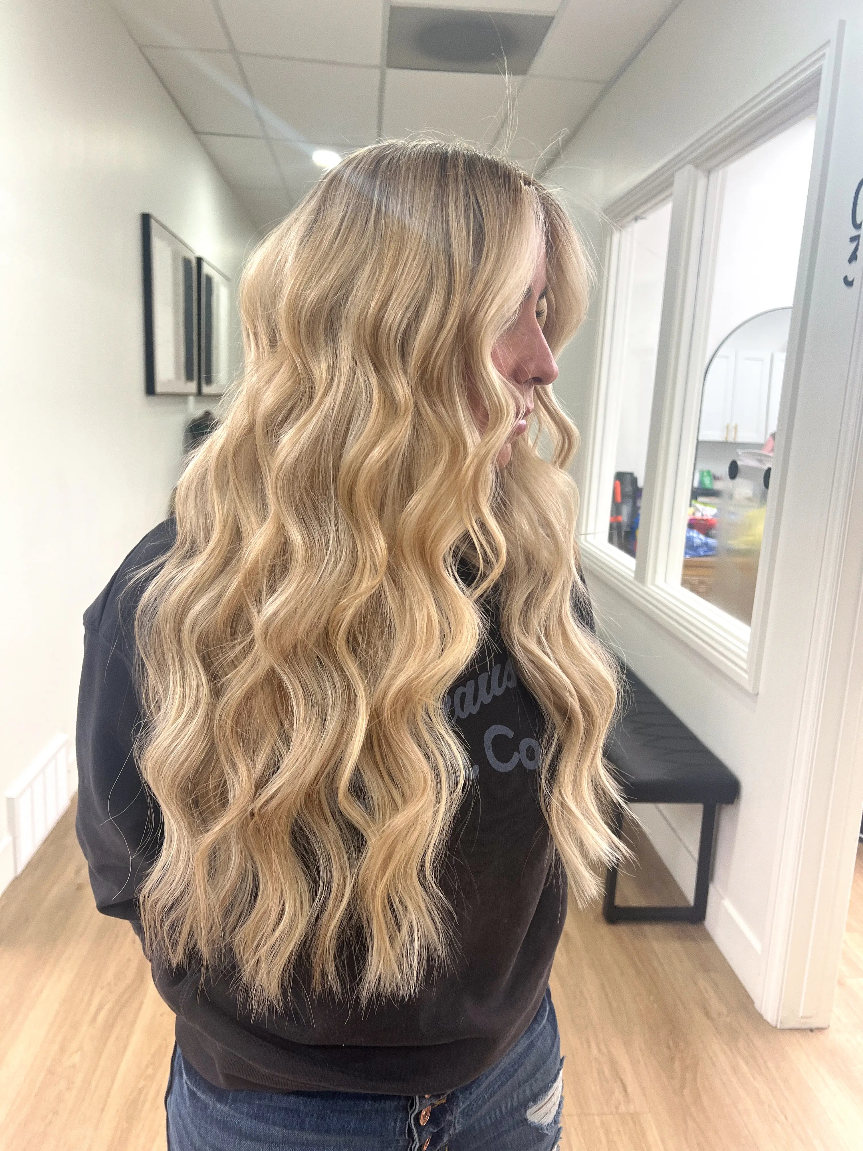 Work by Becca Oyler at The Ivory Hair Lounge located at 2152 North Hill Field Road Suite 103