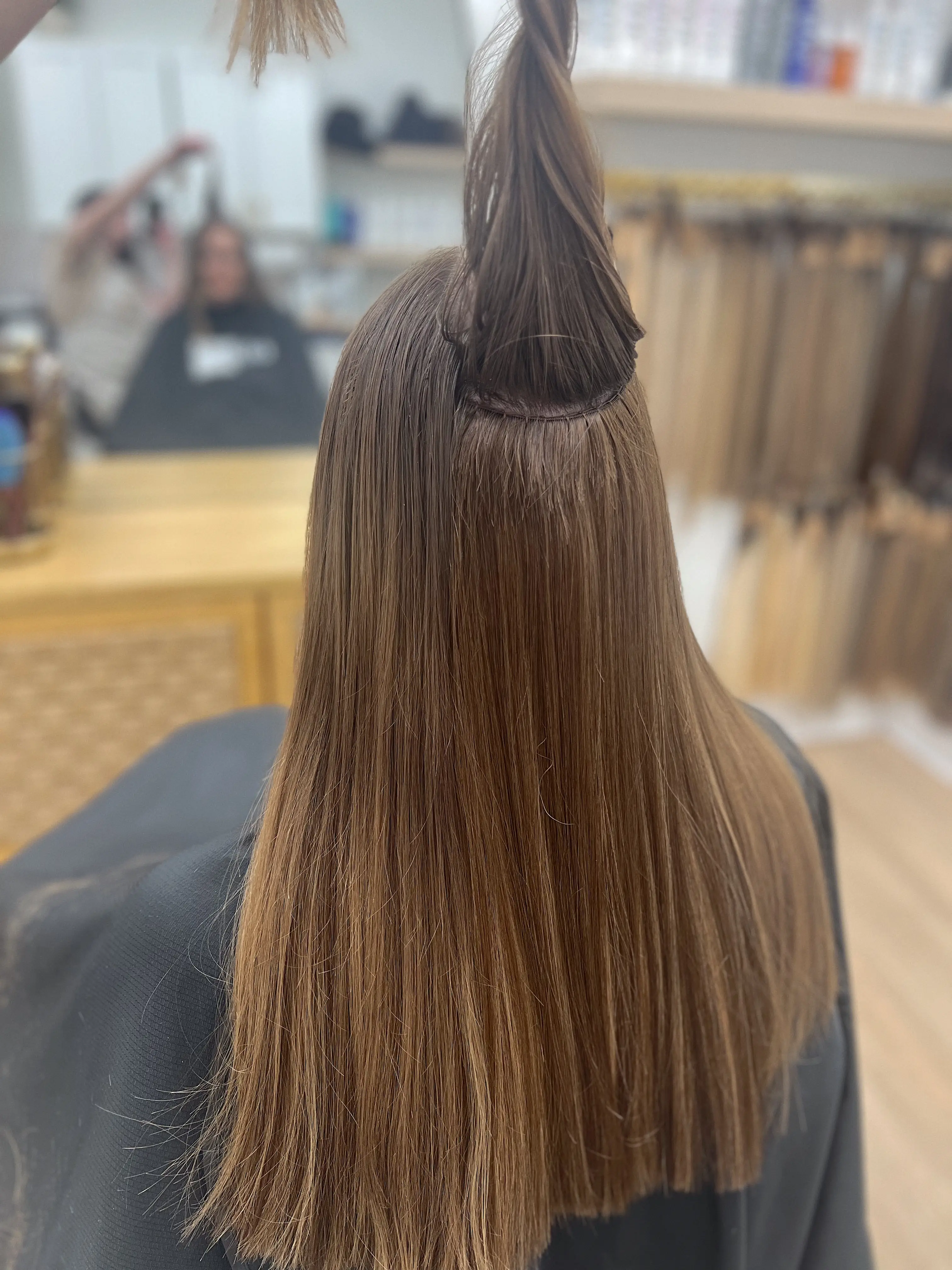 Work by Becca Oyler at The Ivory Hair Lounge located at 2152 North Hill Field Road Suite 103