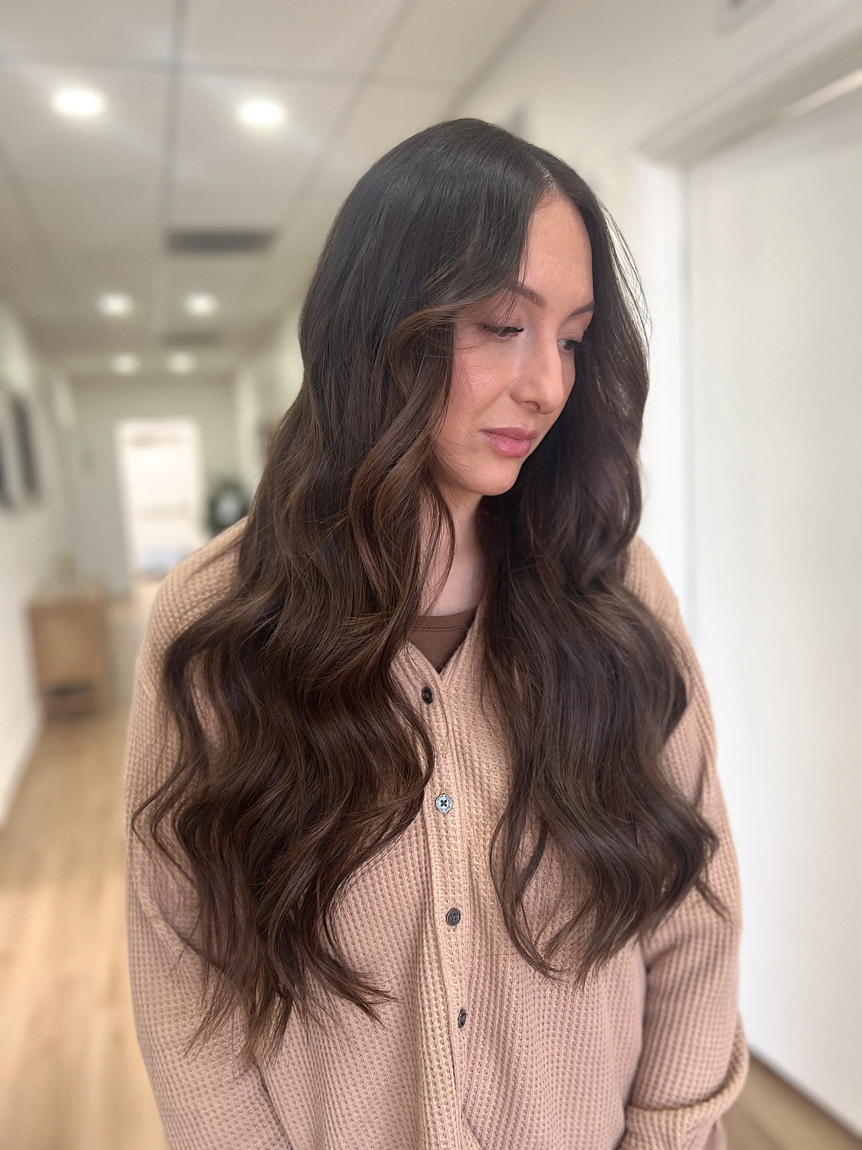 Work by Becca Oyler at The Ivory Hair Lounge located at 2152 North Hill Field Road Suite 103