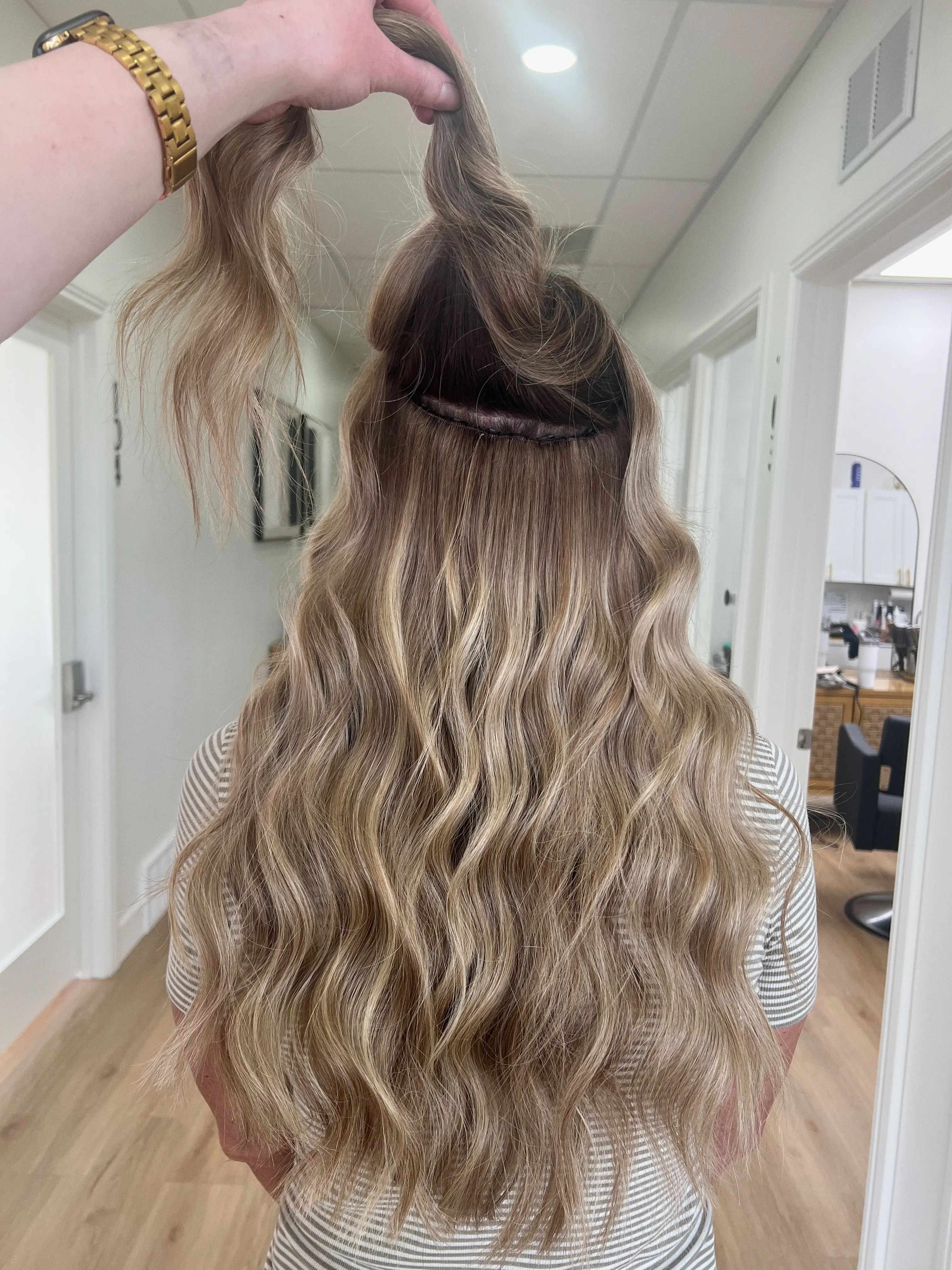 Work by Becca Oyler at The Ivory Hair Lounge located at 2152 North Hill Field Road Suite 103