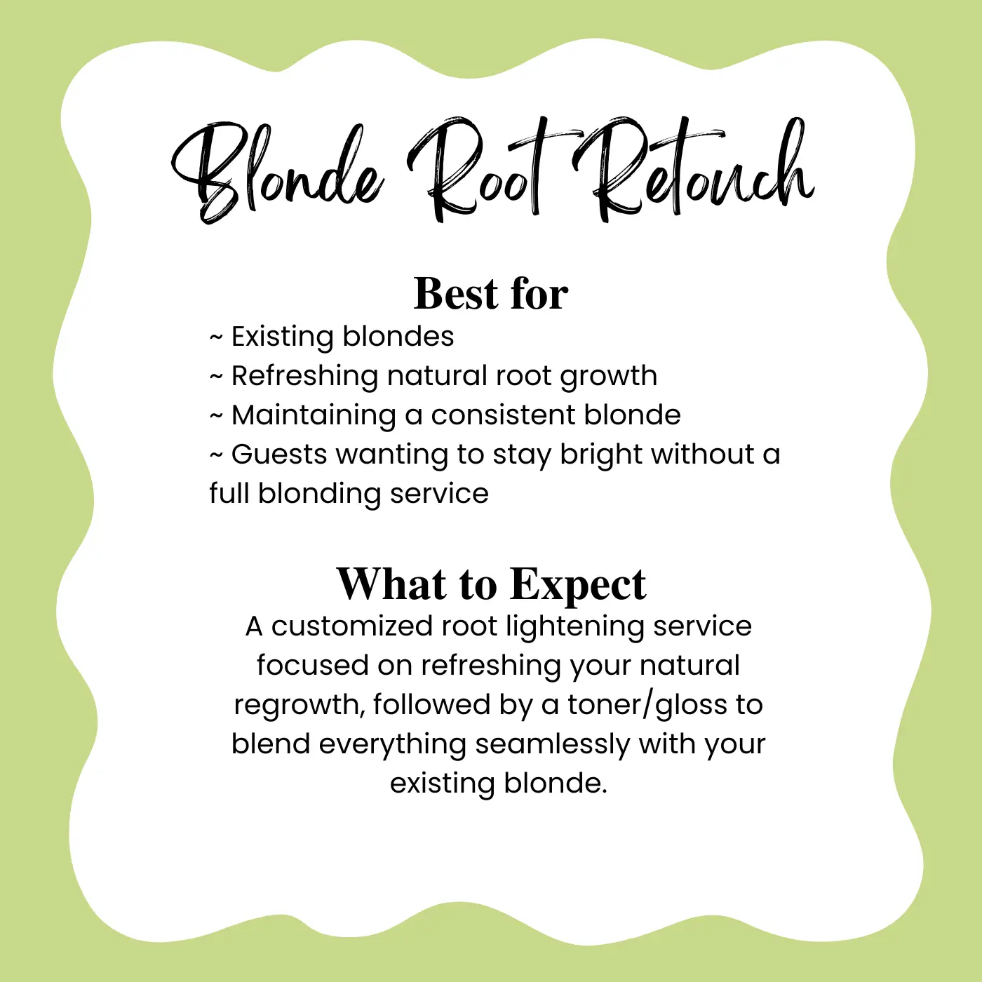 Blonde Root Retouch