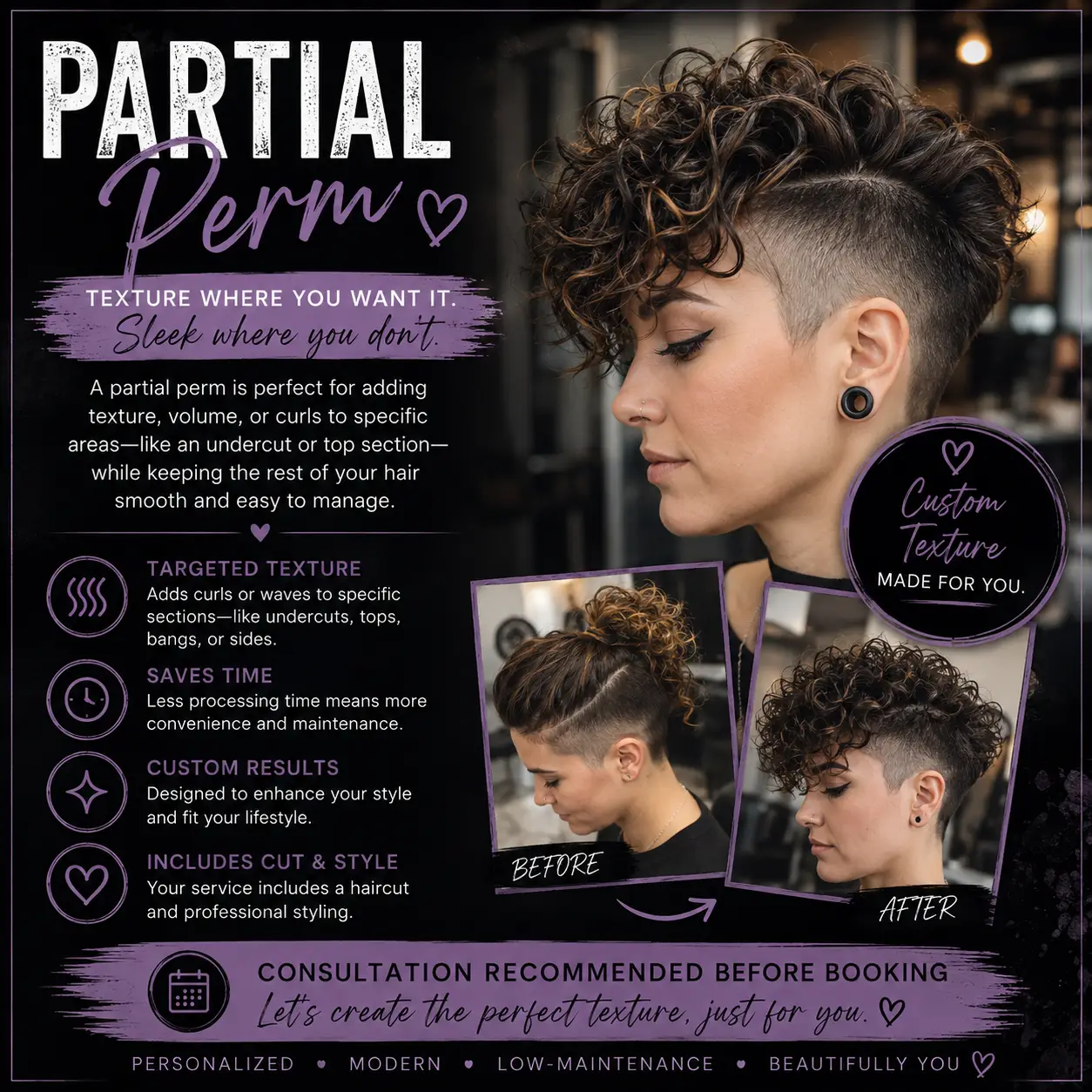 Partial  perm ( top only )
