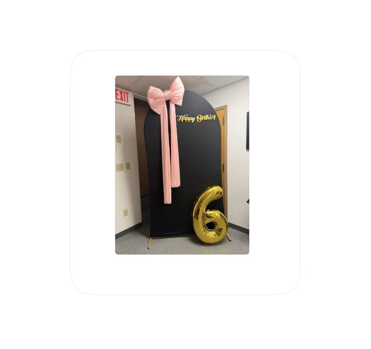 Arched photo backdrop & accessories add-on