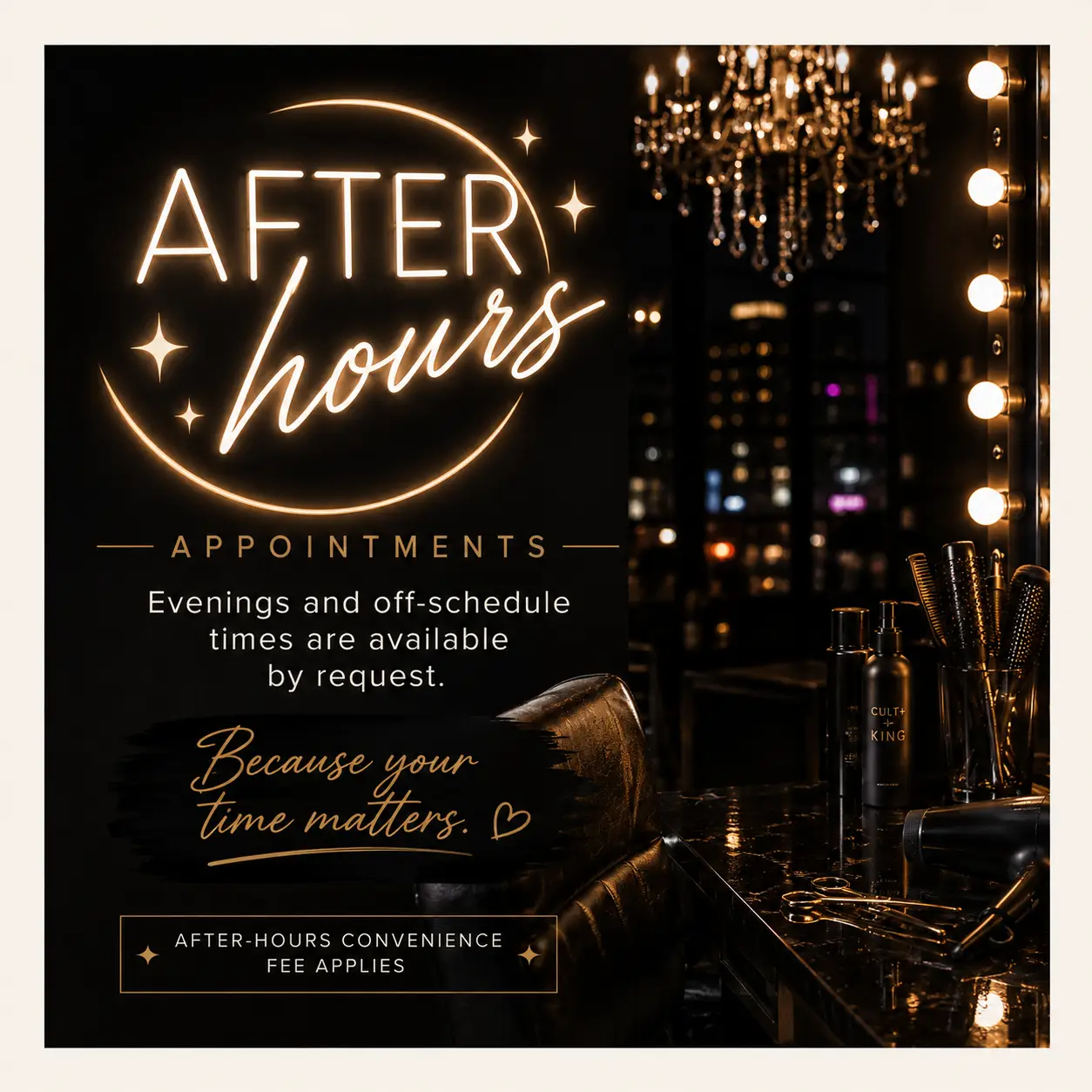After Hours/ call me to schedule 