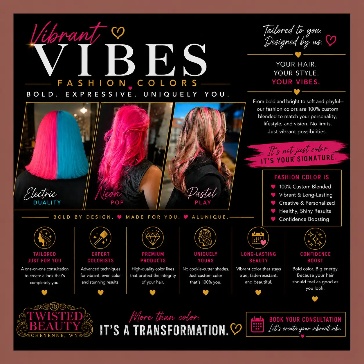 Vibrant vibes Fashion colors