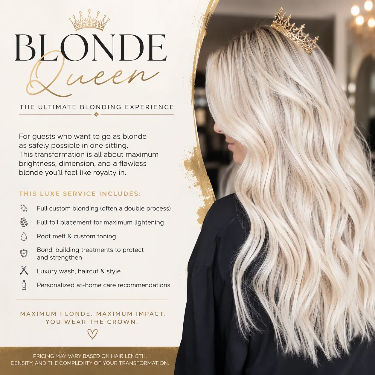 Blonde queen/ double process color