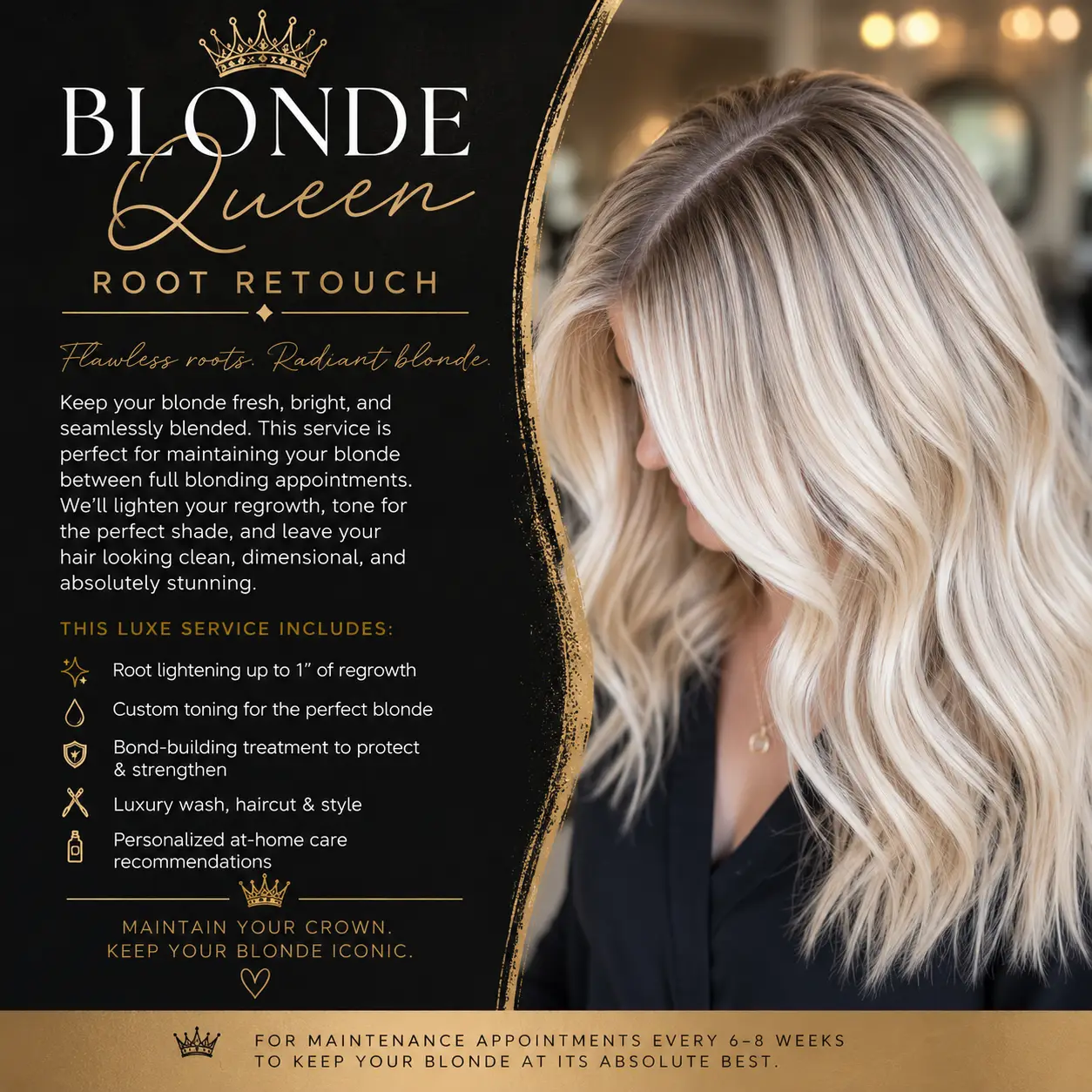 Blonde Queen Root Retouch 