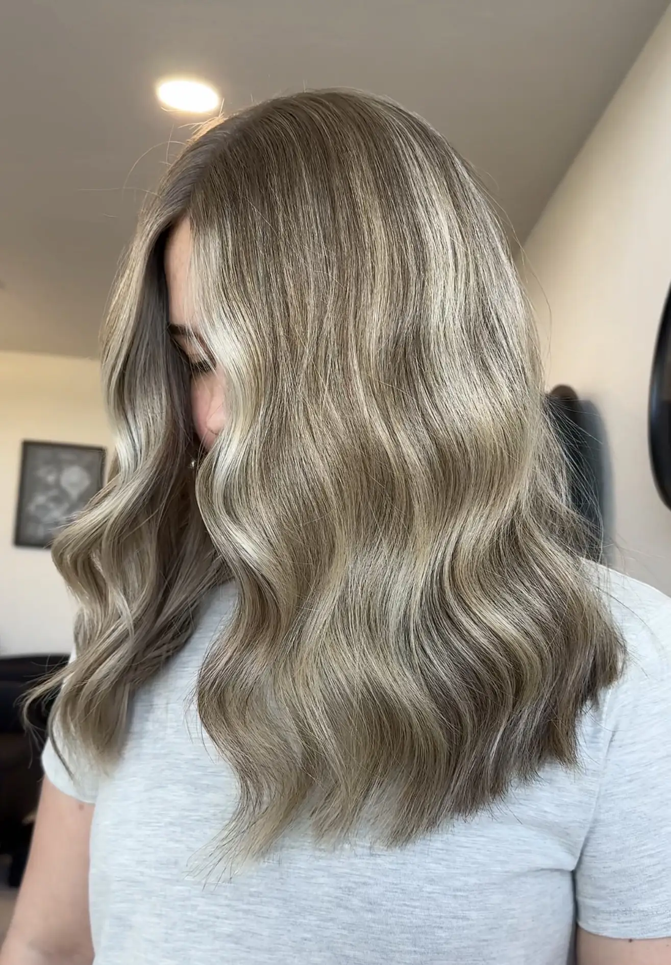 Reverse Balayage with Face Frame Foil