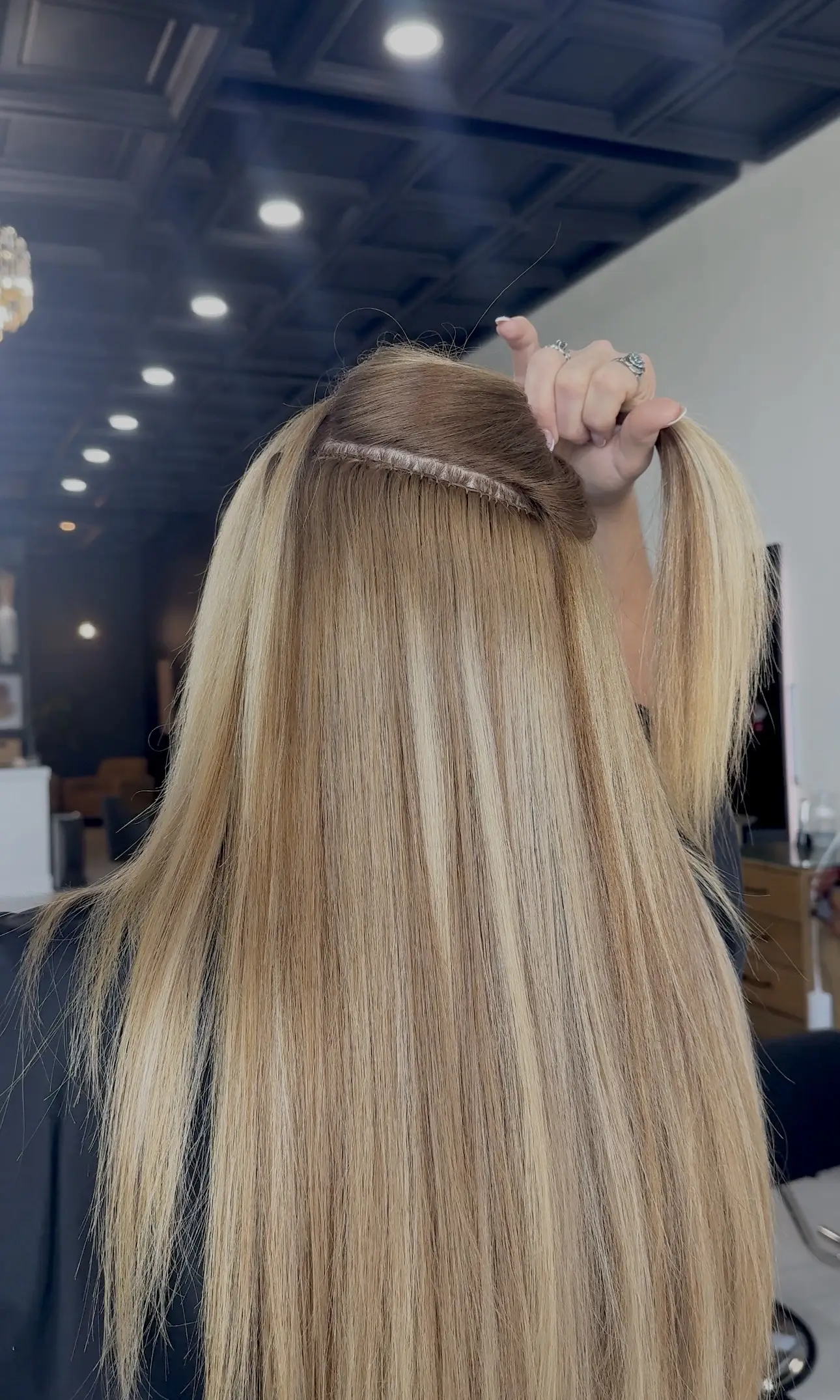 Wash + blow dry style with extensions 