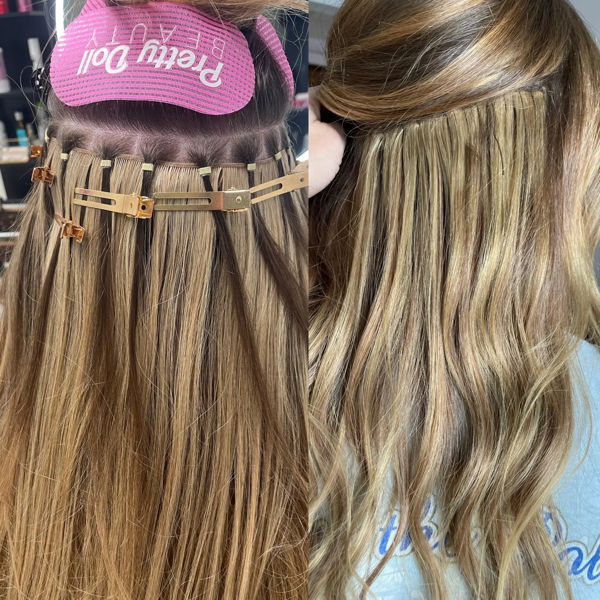 Hair Extension Installation - Hidden Bead Sew-in Method