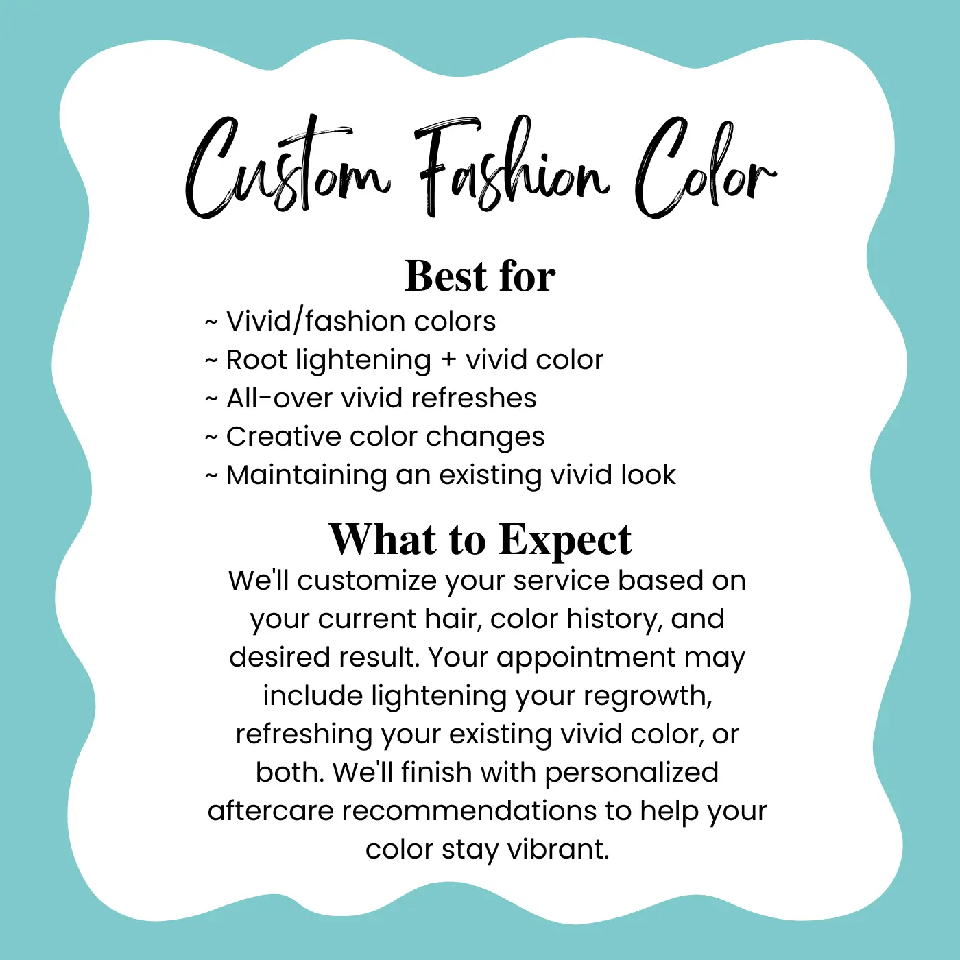 Custom Fashion Color