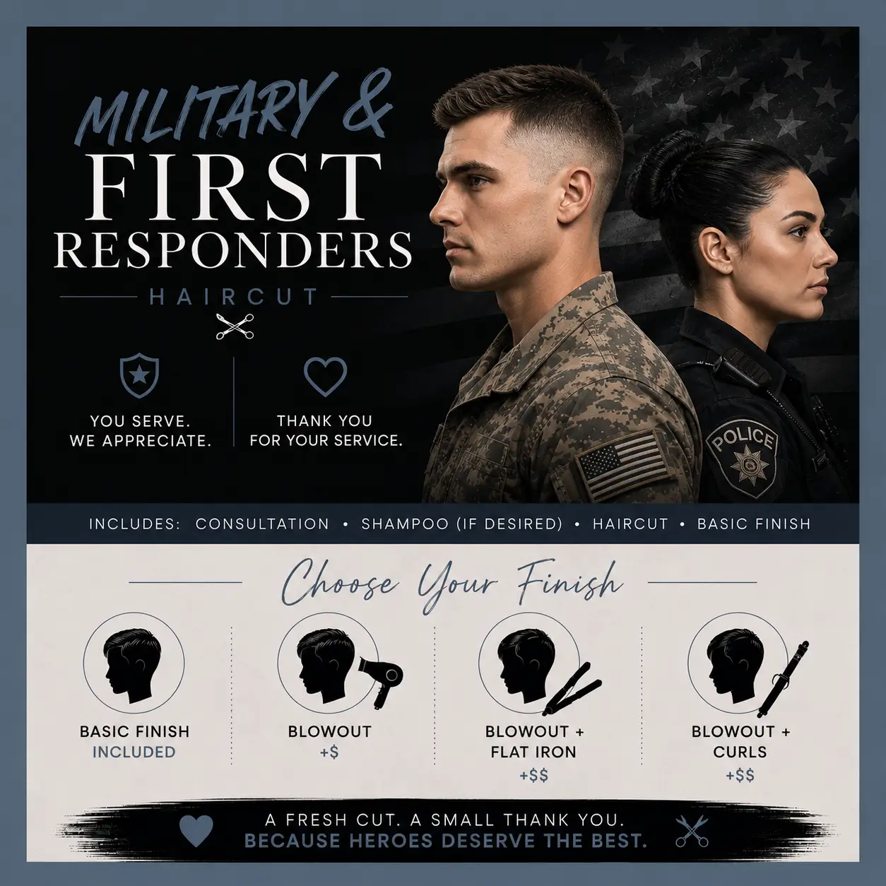 Military/ First Responder Haircuts