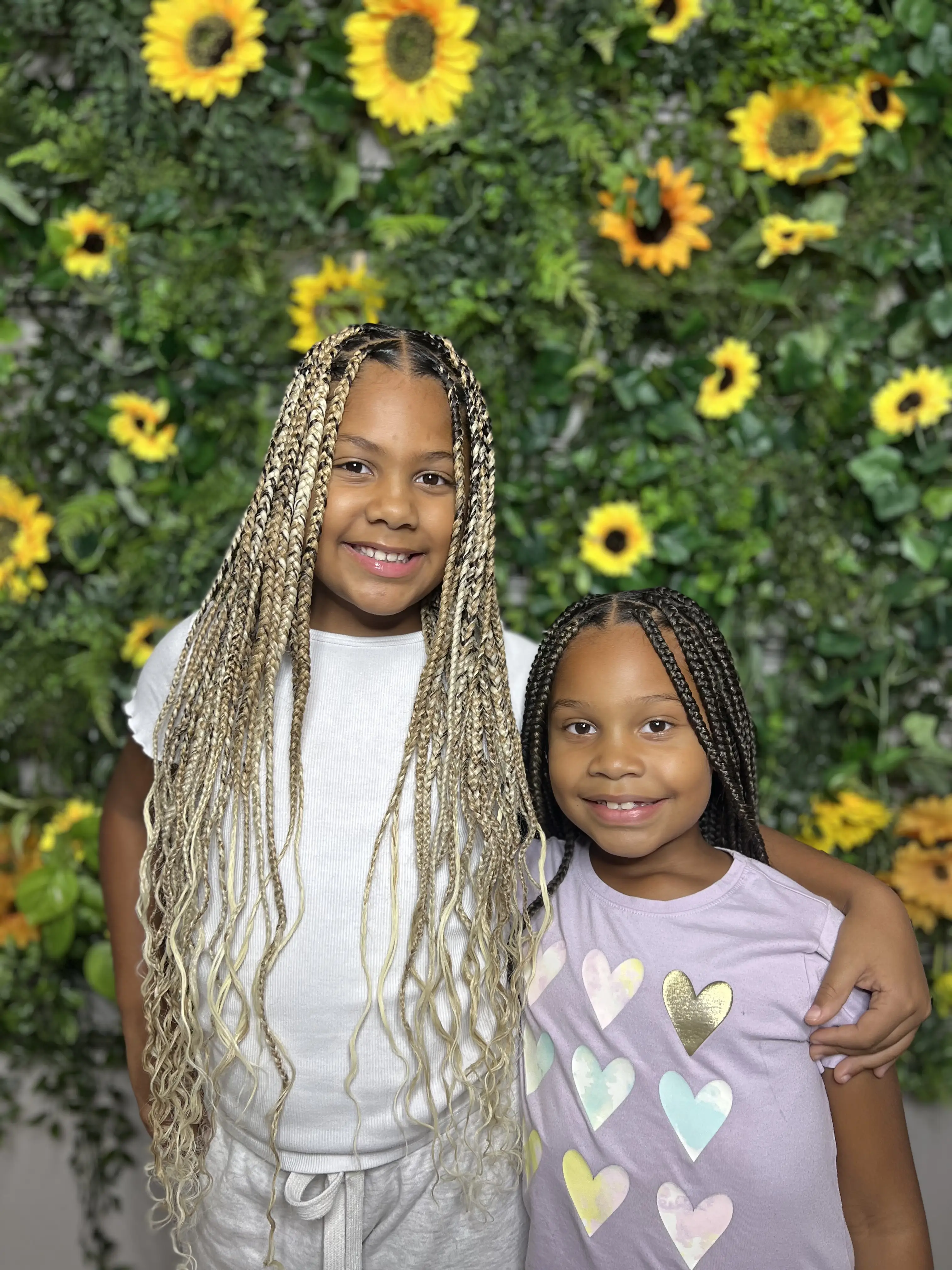 Kids medium knotless box braids 