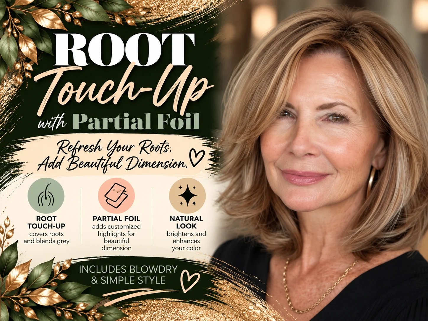 Root touch up w/Partial Foil