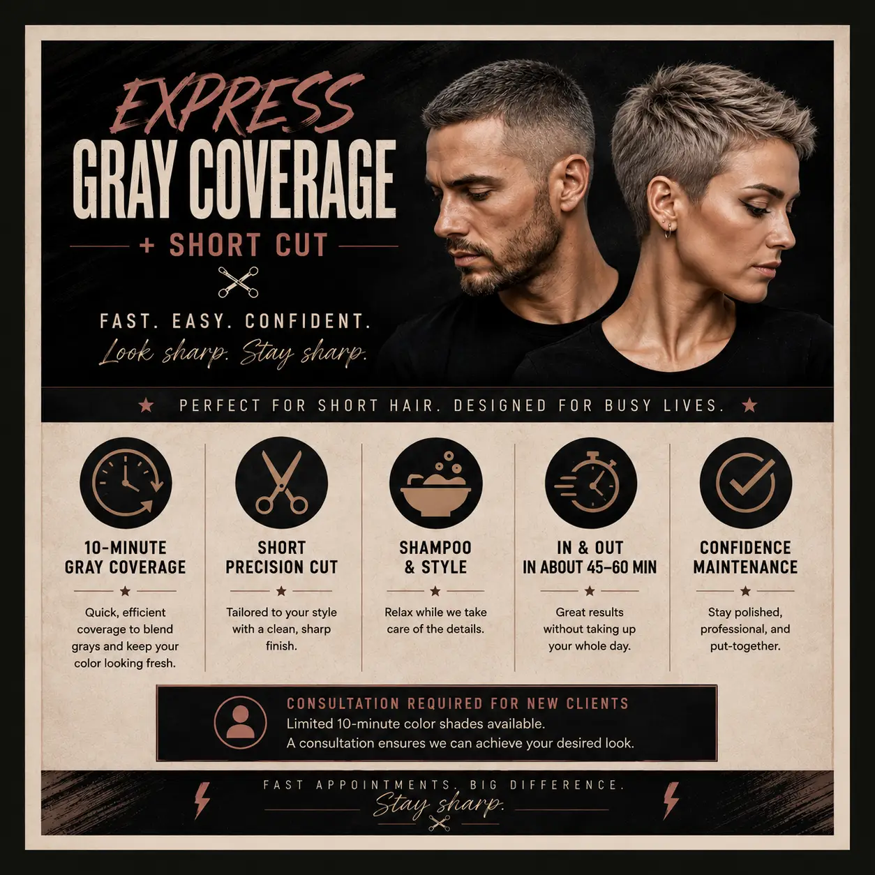 Express Gray Coverage + Short Cut